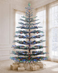 6' Keepsake Pre-Lit Layered Flocked Fir Artificial Christmas Tree with Warm White & Color LED Lights