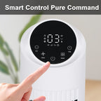 Sunspire 40'' Tower Fan for Bedroom, 90° Oscillating Standing Fan, 28dB Ultra Quiet, 26ft/s Velocity Bladeless Floor Fan with 3 Speeds & 4 Modes, 12H Timer for Living Room, Home, Office, White