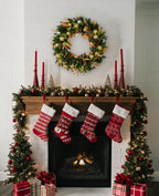24 In Champagne Woodland Pre-Lit Artificial Christmas Wreath with Pinecones & Gilded Botanicals