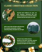 12 ft. Holiday Jewel Pre-Lit Artificial Christmas Garland with Red, Green & Gold Ornaments
