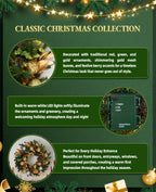 24 In Champagne Woodland Pre-Lit Artificial Christmas Wreath with Pinecones & Gilded Botanicals