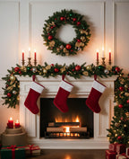 12 ft. Holiday Jewel Pre-Lit Artificial Christmas Garland with Red, Green & Gold Ornaments