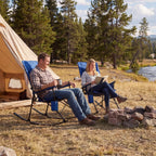 SUNSPIRE 2 Pack Rocking Camping Chair for Adult 400LBS Capacity, Heavy Duty Folding Rocking Chairs, Portable Outdoor Rocker with High Back & Hard Armrests for Camping, Beach, Patio, Backyard, Mesh Blue