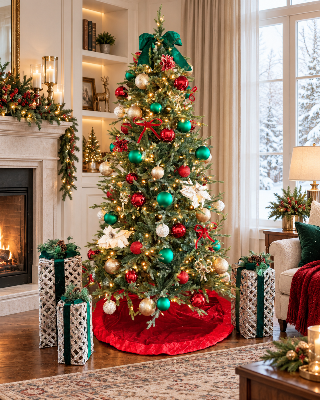 7.5' Evercrest Pre-Lit Fir Artificial Christmas Tree with 450 Warm White LED Lights