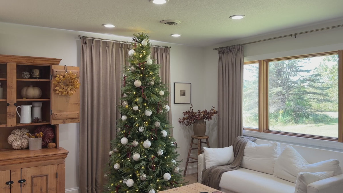 7.5' Northwood Pre-Lit Fir Artificial Christmas Tree with 550 Warm White & Color LED Lights