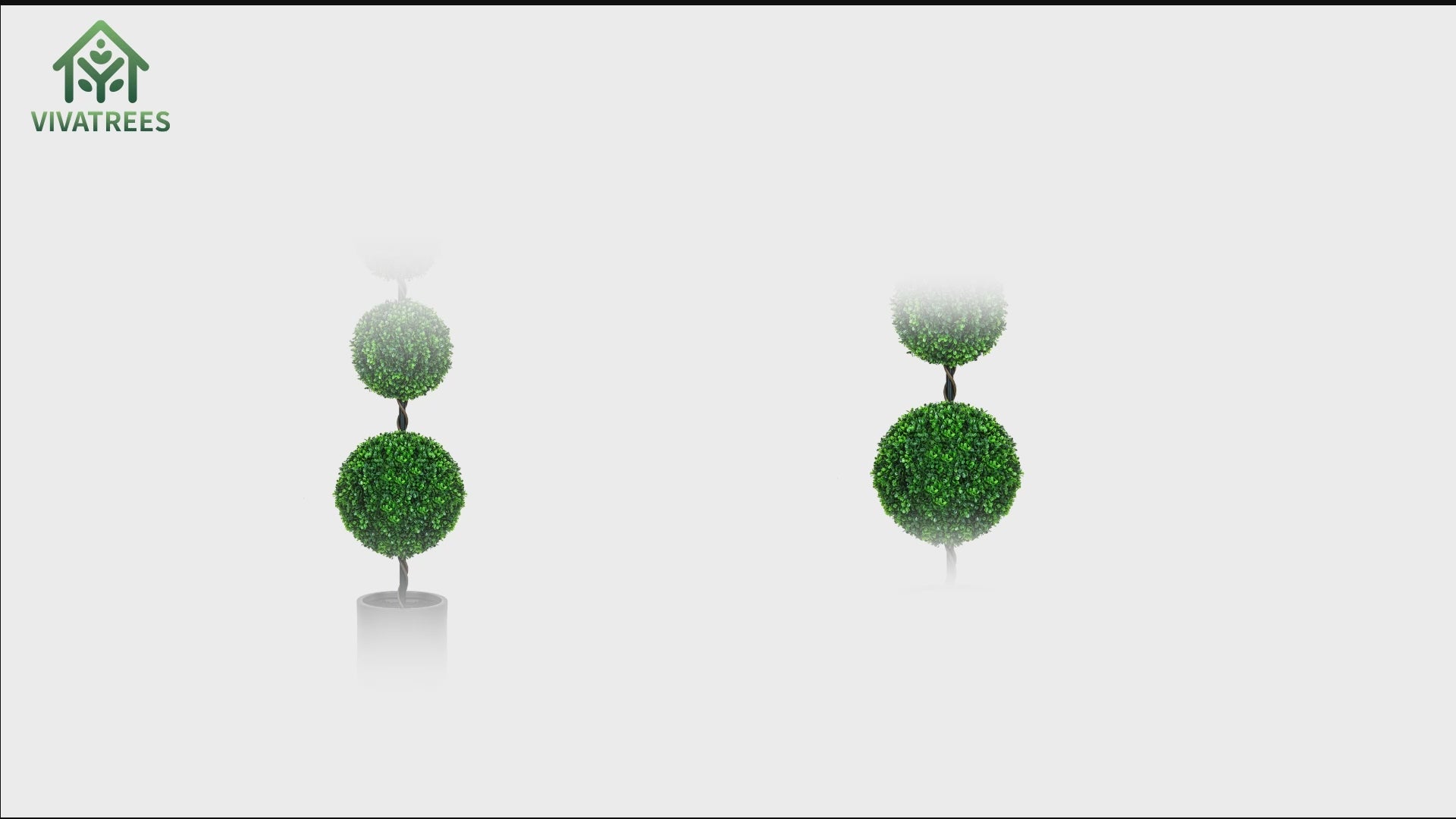 4FT/3FT Artificial Triple Ball Topiary Trees